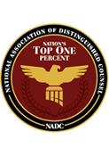 National Assoc. of Distinguished Counsel Nation's Top One Percent-Kristen Amonette